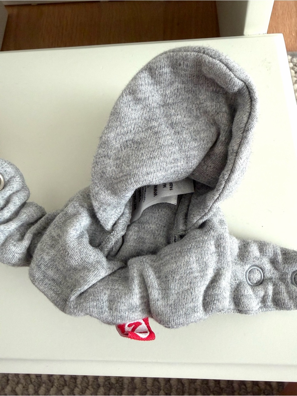 Zutano Organic Cotton Baby Booties Bundle (2 Pairs) 12 Months – Khaki & Gray - Picture 5 of 11